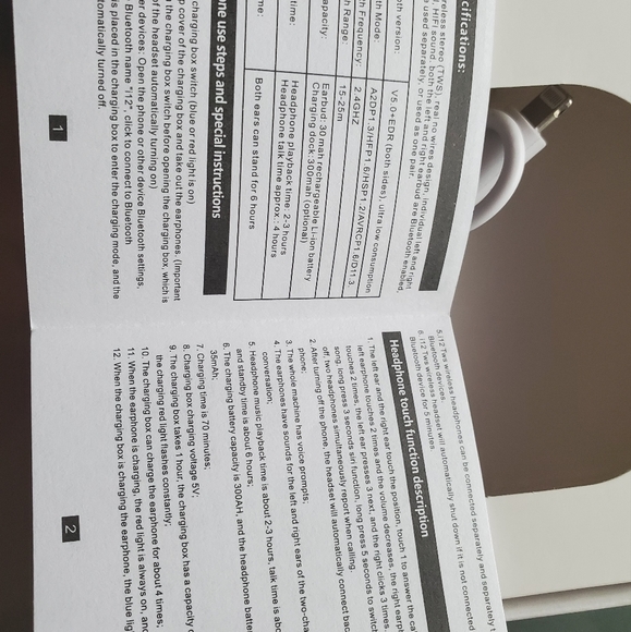 NIB - Black Wireless syncing ear buds Apple & Android compatible - Picture 7 of 7